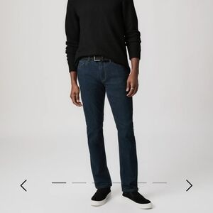 Paige (Men's 34) Federal Slim Straight Stretch Dark Blue Jeans Color Cellar